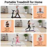 Folding Treadmill for Home | Incline Running Machine with App Control & LED Display | Quiet Motor Walking & Running Fitness Equipment for Women - Image 7