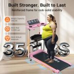 Folding Treadmill for Home | Incline Running Machine with App Control & LED Display | Quiet Motor Walking & Running Fitness Equipment for Women - Image 3