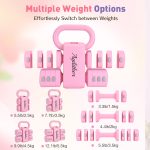 Agilithor 4-in-1 Adjustable Kettlebell & Dumbbell Set – Space-Saving Home Workout Equipment for Full Body Training - Image 6