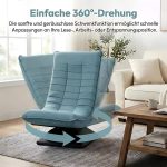Foldable Moon Chair, High Back Camping Chair with Thick Steel Frame, Portable Lazy Lounge Chair for Outdoor Camping, Fishing, Home, Garden