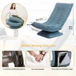 Foldable Moon Chair, High Back Camping Chair with Thick Steel Frame, Portable Lazy Lounge Chair for Outdoor Camping, Fishing, Home, Garden - Image 2