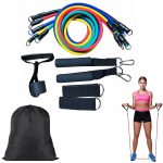 Multifunctional Resistance Bands Set, Portable Elastic Workout Ropes for Full Body Strength Training, Home Gym Fitness Equipment for Men Women