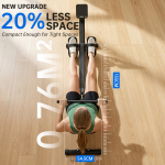 Foldable Rowing Machine, Quiet Hydraulic/Magnetic Resistance Rower, Full Body Aerobic Exercise Equipment for Home Indoor Gym - Image 8