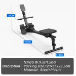 Foldable Rowing Machine, Quiet Hydraulic/Magnetic Resistance Rower, Full Body Aerobic Exercise Equipment for Home Indoor Gym - Image 5